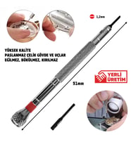 1,2mm Çelik Düz Tornavida Hassas Saat Gözlük Elektronik Tamiri+Yedek uç