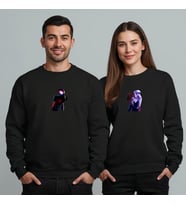 Sevgililer Günü Özel Kombin, 2 Ürün Bisiklet Yaka Sweatshirt (Siyah)