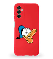 Samsung Galaxy M23 Uyumlu Lansman Kılıf Altı Kapalı İçi Kadife  Donald Duck-E Tasarımlı  Kapak (Şeffaf)