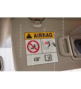 2Adet  Sticker Ön Cam Güneşlik Airbag Etiket Yapıştırma