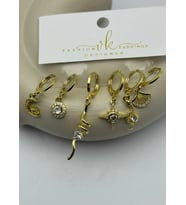 Vip 6'lı Gold Küpe - 25-vip152
