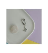 Deliksiz Göbek Piercing Mıknatıslı Sıkıştırma Kelebek Figürlü (Sarı)