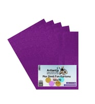 Mor Simli Karton 50x70 5 Adet Artlantis Simli Karton Mor 5 Adet 50*70