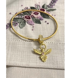 Melek Model Charm Ajda 925 Ayar Gümüş Ajda Bilezik