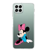 Samsung Galaxy M33  Kamera korumalı Kapak Minnie Mouse Tasarımlı  Şeffaf Kılıf