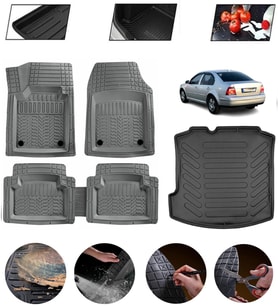 Volkswagen Bora 1999-2006 Uyumlu Paspas Araca Özel Bagaj Havuzu MBS Gri