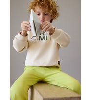 Mayoral Erkek Çocuk Kapşonlu İki İplik Sweatshirt Krem