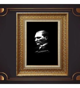 ÖZEL SERİ ALTIN VARAKLI ATATÜRK TABLO S981