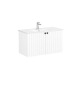 VitrA Root Groove Kapaklı Lavabo Dolabı 100 cm Mat Beyaz 69310