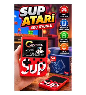 Sup Atari Retro 400 Taşınabilir El Konsolu – 400 Oyunlu Nostaljik Oyun Cihazı