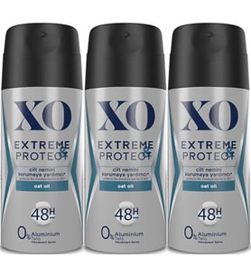 XO Deodorant 150ML Men-Erkek Extreme & Protect (3 Lü Set)