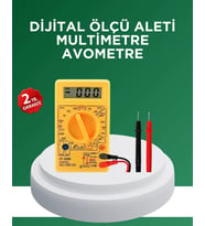 Dijital Multimetre Ölçü Aleti AC DC Ölçüm ve LCD Ekranlı