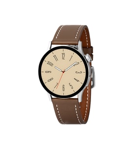 Fro LW38 Silver Kasa 38 mm Kahverengi Kordon Akıllı Saat