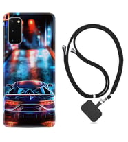 Samsung A02S A03S A10 A12 A13 A21S A22 Kılıf Boyun Askılı Silikon Neon Cars 1724