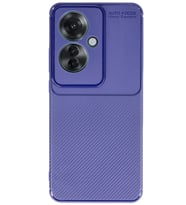 Newface Oppo Reno 11F Kılıf Auto Focus Karbon Kapak - Lacivert