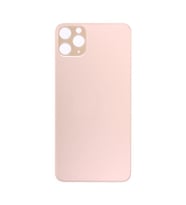 Apple iPhone 11 Pro Uyumlu, Logolu, Arka Pil Batarya Kapağı - LAZER KESİM - LENS HARİÇ (Altın)