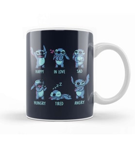 Stitch Monster Emotions Kupa Bardak Porselen