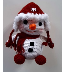 Havuç Burun Kardan Adam Amigurumi Organik Oyuncak