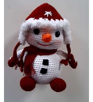 Havuç Burun Kardan Adam Amigurumi Organik Oyuncak