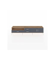 Arges TV Ünitesi 2 Raflı 3 Çekmeceli 2 Kapaklı 220x30x51 Çam-Antrasit