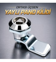 Lexroo Yaylı Pano Kilidi Üçgen Göbek Elektrik Panosu Makine Kapağı Kabin Kilidi Metal Pano Kilit