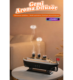 Titanik Gemi Modeli Ultrasonik Nemlendirici Esansiyel Yağ Aroma Difüzör 250ml Renkli Gece Lambaları