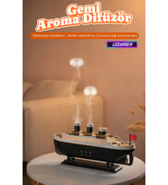 Titanik Gemi Modeli Ultrasonik Nemlendirici Esansiyel Yağ Aroma Difüzör 250ml Renkli Gece Lambaları