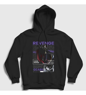 Presmono Unisex Siyah Lelouch Anime Code Geass Kapüşonlu Sweatshirt 510247tt
