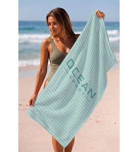 Valerine Life Plaj Havlusu 70x140cm Havuz Spa Sauna Spor Pamuklu Emici Turkuaz Marin