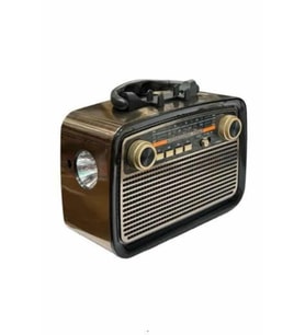 Nostalji Radyo Bluetooth Hoparlör Usb-sd Kart Giriş Led Fener Işıklı Bataryalı Pilli Yeni Nesil