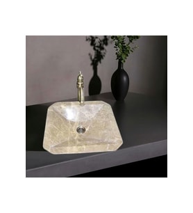 Gamze Light Emperador Kare Çanak Lavabo-213