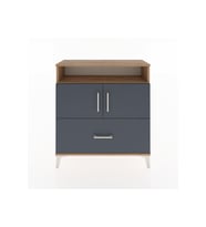 Arges Şifonyer 3 Raflı Tek Çekmeceli 2 Kapaklı 88x30x96 Çam-Antrasit