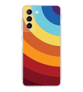 Samsung Galaxy S21  Kamera Korumalı Kapak Renk Cümbüşü Tasarımlı  Şeffaf  Kılıf