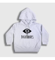Presmono Unisex Çocuk Beyaz Logo Little Nightmares Kapüşonlu Sweatshirt 159958tt (Beyaz)