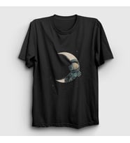 Presmono Unisex Siyah Hide And Seek Astronaut Space Astronot Uzay T-Shirt 282430tt