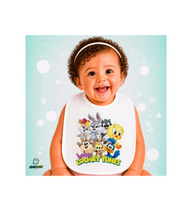 Looney Tunes Keten Bebek Mama Önlüğü – Yumuşak, Emici, Yıkanabilir, Özel Tasarım P124