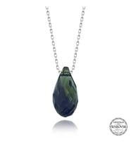 Swarovski Crystal Taşlı Drop Kesim Gümüş Kadın Kolye