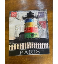 25X21 CM KABARTMA YAZILI RENKLİ PARİS YAZI APLİKE ARMA YAMA DİKİŞ