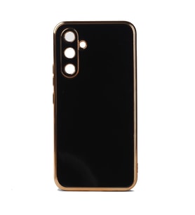 Galaxy M14 Kılıf Zore Bark Kenarları Altın Renk Kılıf (Siyah)