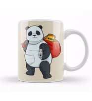 Winnie Bear in Disguise Panda Bears Guns Honey Kupa Bardak Porselen
