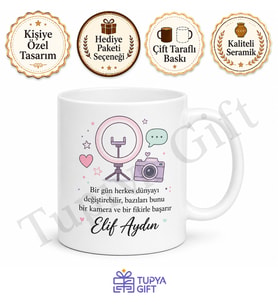 Influencer Hediyesi Kişiye Özel Baskılı Kupa Bardak Hediye Mug