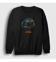Presmono Unisex Siyah Kask Pubg Sweatshirt 30496tt