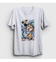 Presmono Unisex Beyaz Johnny Joestar Anime Jojo T-Shirt 321490tt