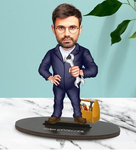 Kişiye Özel Tamirci 1 Tasarımlı Karikatür Biblo