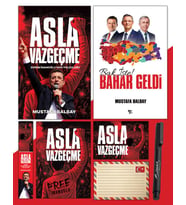 Asla Vazgeçme - Ayraç - Kartpostal - Poster Ve Bak İşte bahar Geldi - Atatürk İmza Baskılı Kalem