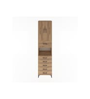 Hyperion Dolap 3 Raflı 6 Çekmeceli 2 Kapaklı 60x44x243 Çam-Çam