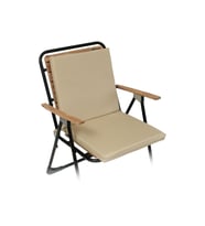 Arkalıklı Sandalye Minderi Fermuarlı Bağcıklı 40x40 Bej