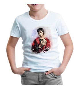 La Casa de Papel - Tokio Mask Beyaz Çocuk Tshirt