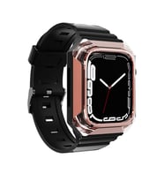 Apple Watch 42mm Uyumlu Zore KRD-88 Sert PC Kasa Koruyuculu Silikon Kordon
