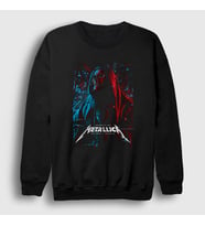 Presmono Unisex Siyah Cloak Metallica Sweatshirt 66579tt